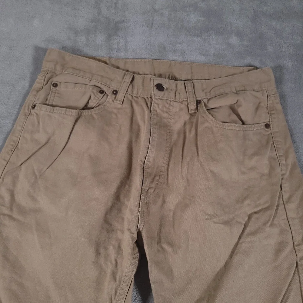 Levi's 505 Jean Mens 36x29 (Fits 34x29) Tan Straight Leg Cotton Denim‎ Pants